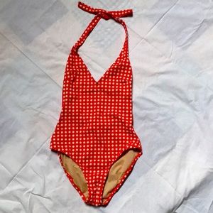 Red polkadot swimsuit